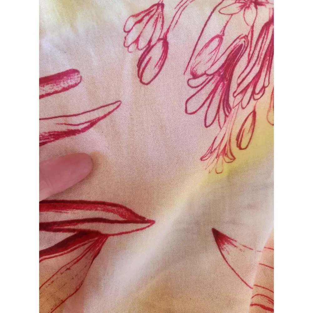 NWD By Anthropologie Oversize Tiered Puff-Sleeve Dress Size XL Orange #B1404 - Picture 8 of 15